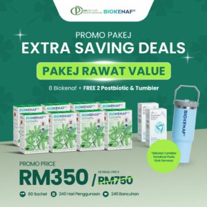PAKEJ RAWAT VALUE ( 8 KOTAK + 2 POSTBIOTIC + 1 TUMBLR )